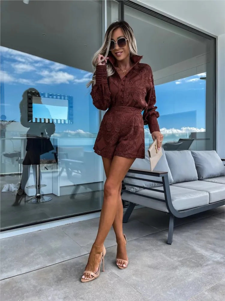 TALIA | Zomerse 2-Delige Set Dames van Kant – Perfect voor Warme Dagen