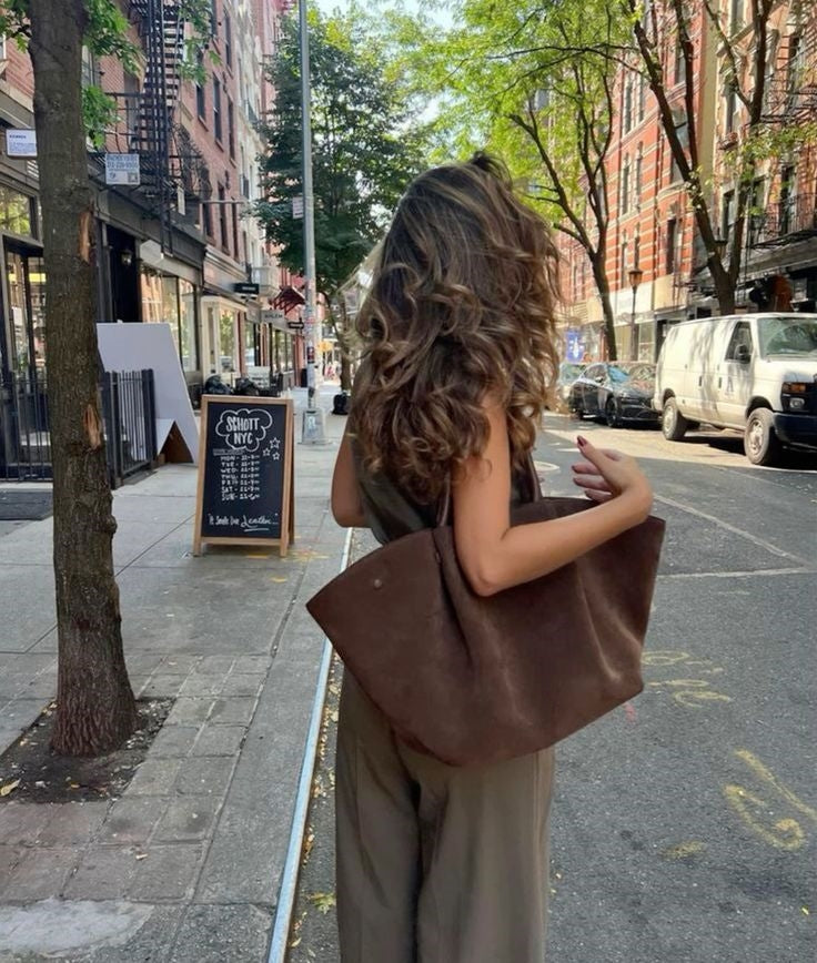 Vegan Suède Tote Tas Dames | Luxe Handtas Met Ruim Design & Duurzaam Vegan Leer