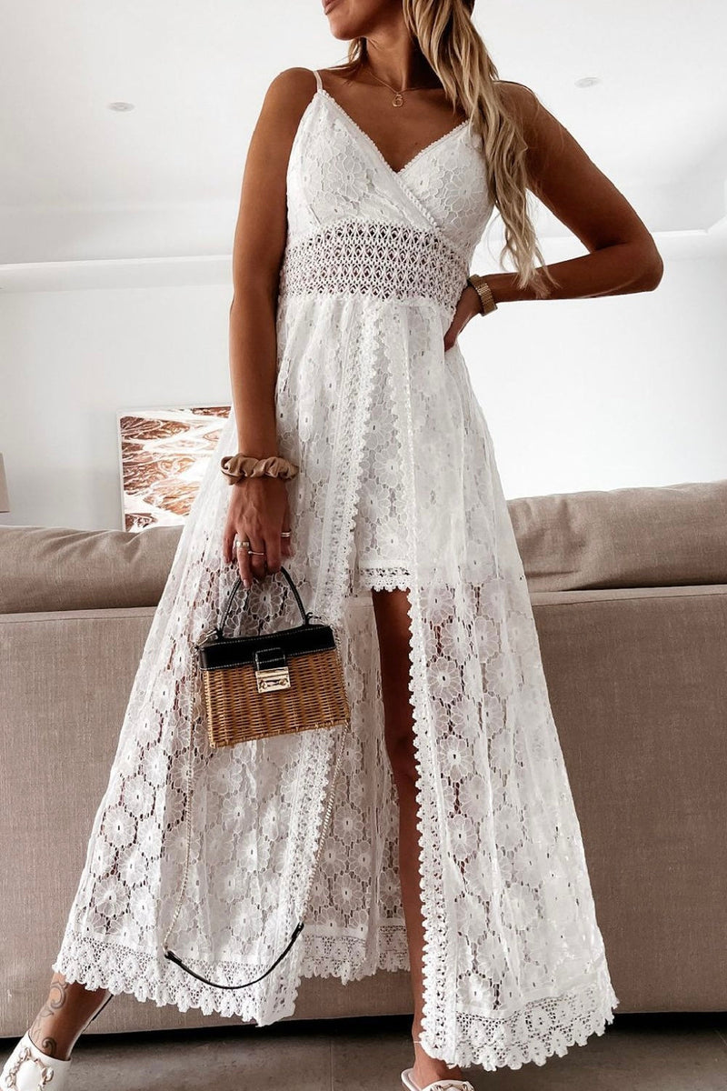 TANDI | Elegante Witte Zomer Jurk Met Short - Praktisch & Comfortabel