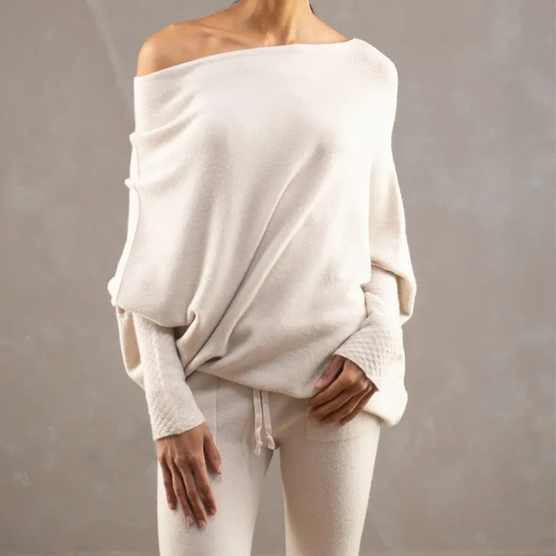 NOELLE | Stijlvolle Off Shoulder Dames Trui – Losvallend, Vrouwelijk & Perfect Voor Het Najaar