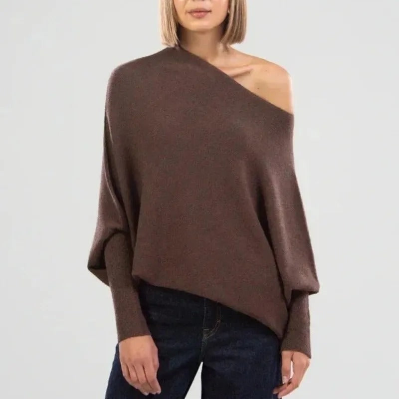 NOELLE | Stijlvolle Off Shoulder Dames Trui – Losvallend, Vrouwelijk & Perfect Voor Het Najaar