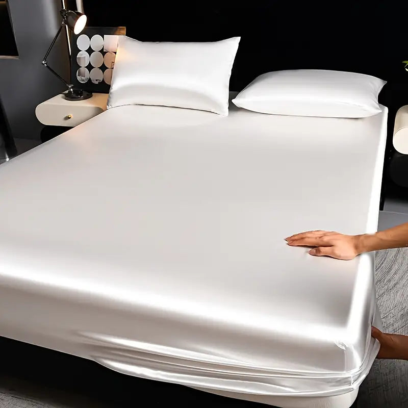 CASSIA | Luxe Satijnen Hoeslaken – Zijdezacht, Verkoelend & Comfortabel Voor Elk Seizoen