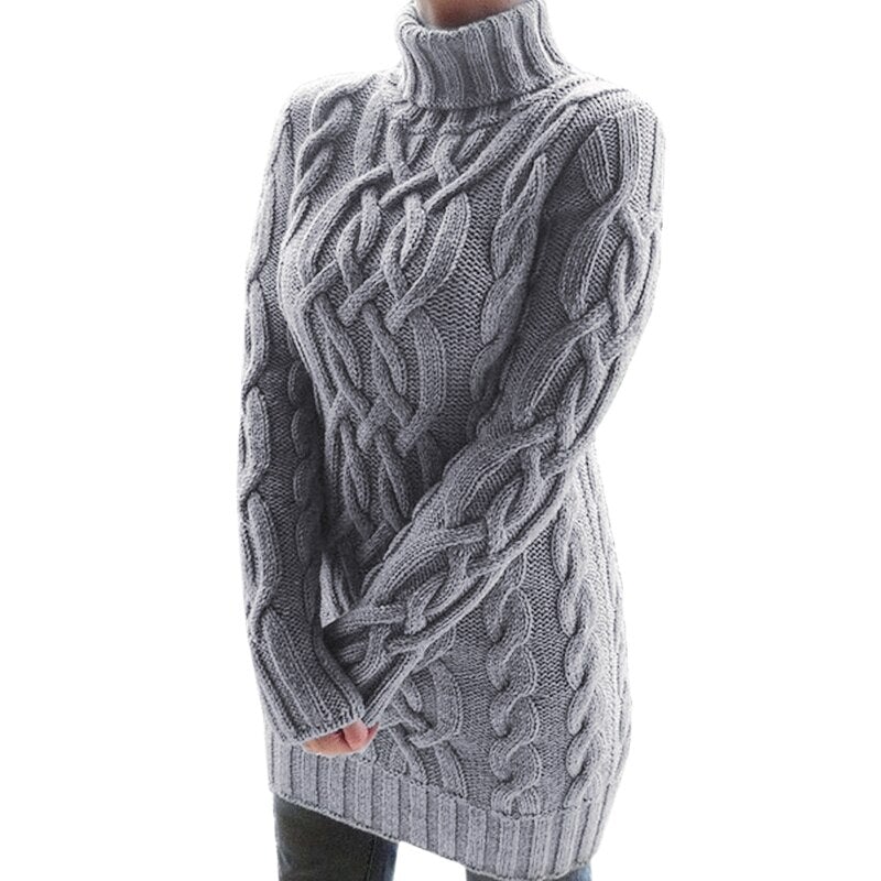 LUNA | Gebreide Damesjurk met Warme Trui-look en Zachte Finish - Perfect Voor De Koude Dagen!