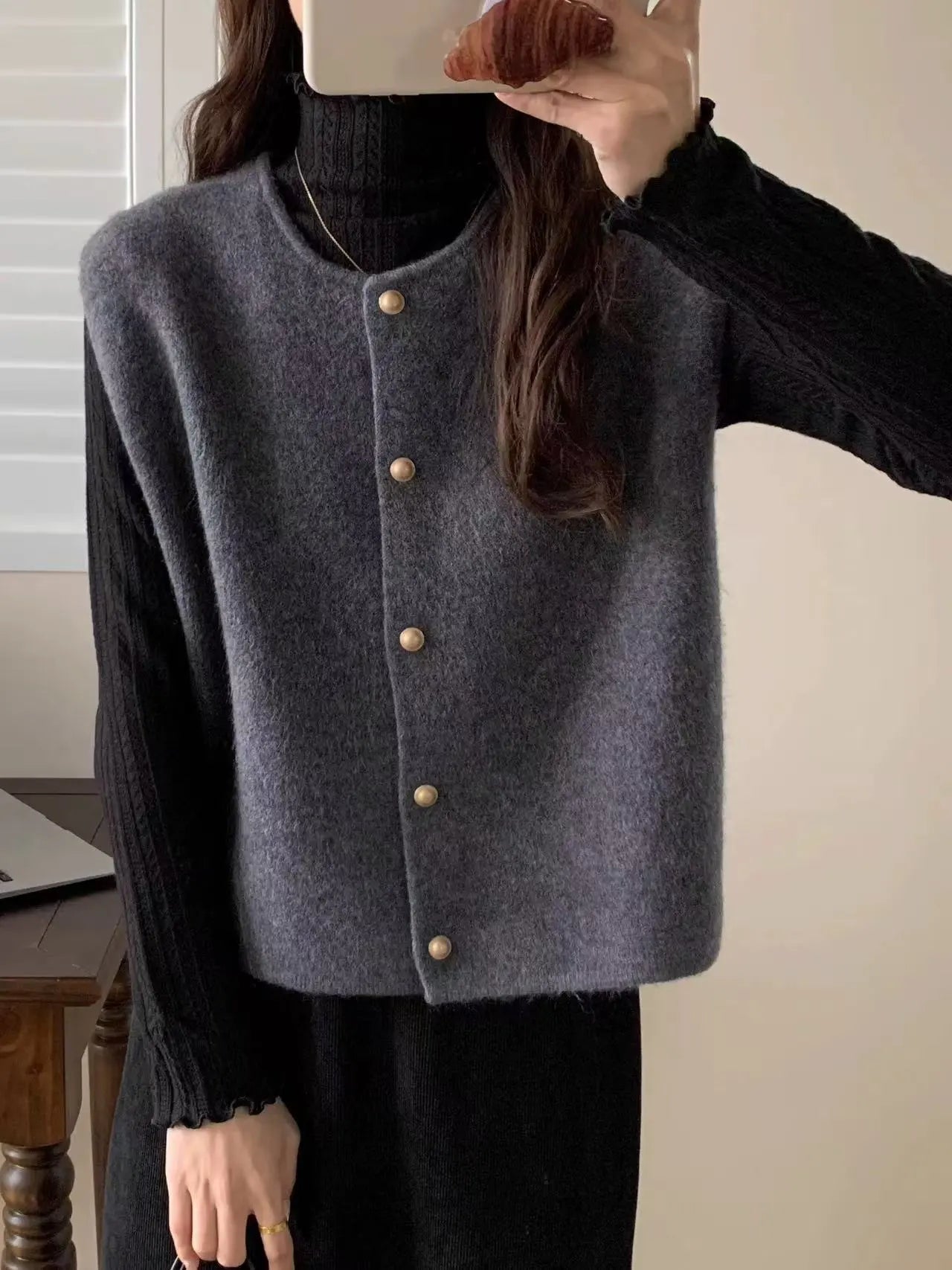 LIEKE | Wolle Dames Gilet Met Klassieke Knoopsluiting - Chic, Elegant & Comfortabel 