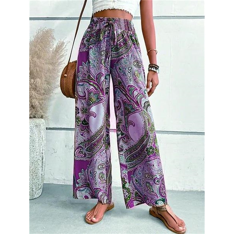 YALINA | Boho Zomer Broek Voor Dames - Luchtig & Modieus