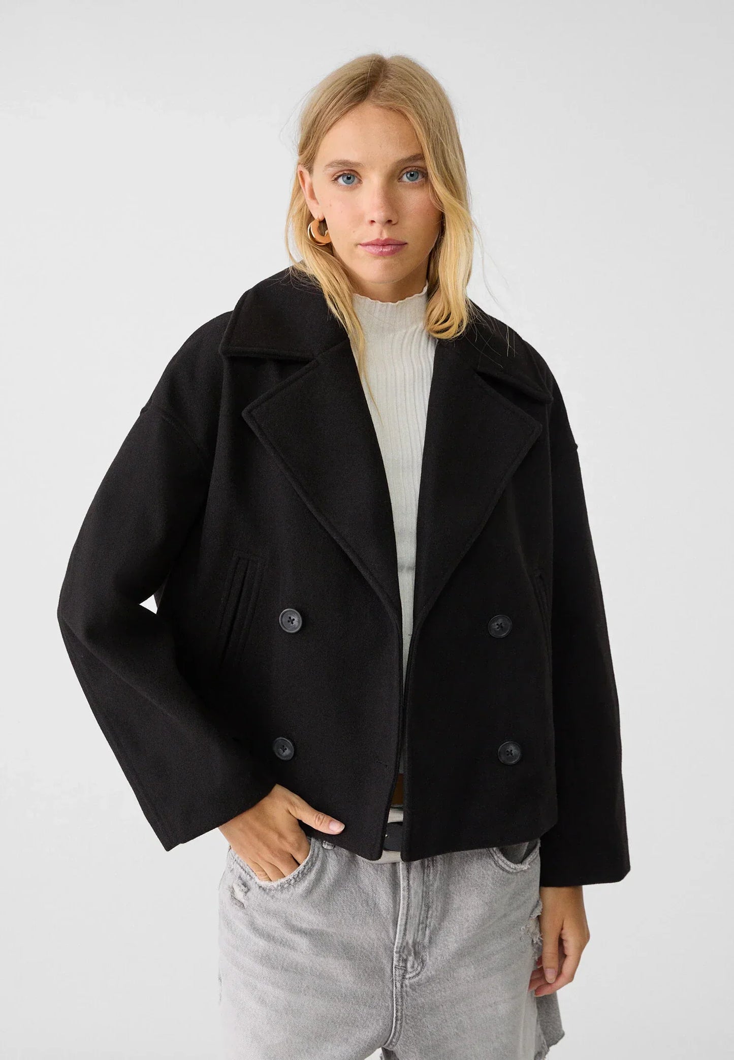 KAELA | Cropped Blazerjas Ames met Klassieke Revers