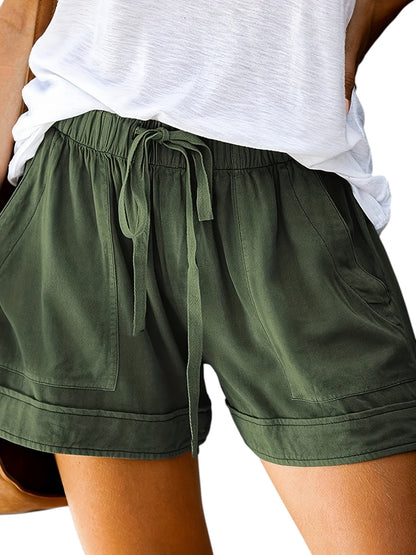 LEONA | Luchtige Dames Zomer Shorts met Elastische Tailleband & Zakken - Luchtig & Zomers