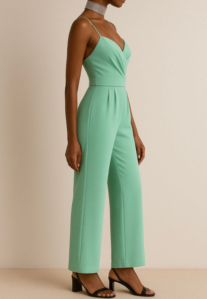 LONNE | Geplooide Jumpsuit Met Spaghetti Bandjes - Slank, Sierlijk & Elegant
