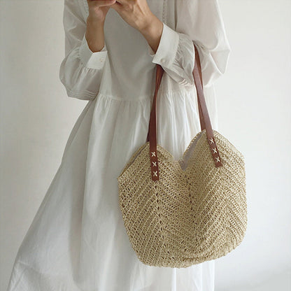 ZIVA | Elegante Gevlochten Strandtas Voor Dames - Zomers & Praktisch