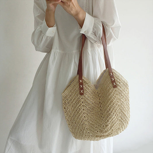 ZIVA | Elegante Gevlochten Strandtas Voor Dames - Zomers & Praktisch