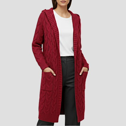 Kabel Gebreide Lange Cardigan Voor Dames | warm, zacht en stijlvol voor koude dagen