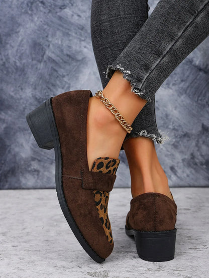 ARIA | Dames Luipaard Loafers Met Hak – Trendy, Comfortabel & Verfijnd