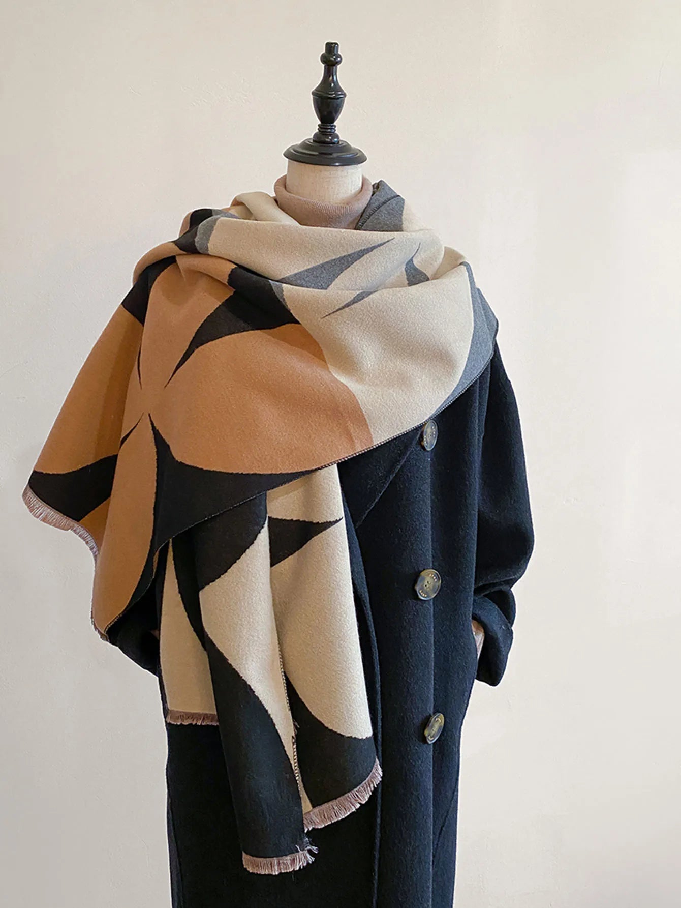 Dames Cashmere Sjaal | Luxe Omslagdoek Voor Herfst & Winter