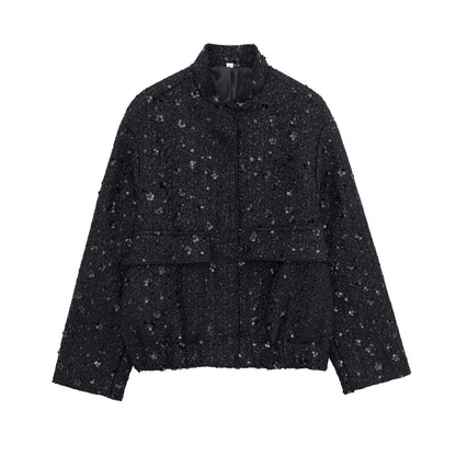 SARAH | Casual Bomberjack Met Gouden Pailletten – Comfort Meets Glamour