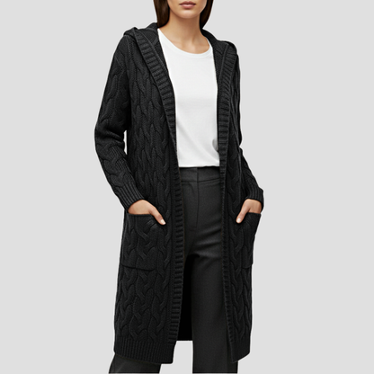 Kabel Gebreide Lange Cardigan Voor Dames | warm, zacht en stijlvol voor koude dagen