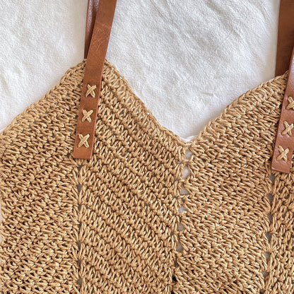 ZIVA | Elegante Gevlochten Strandtas Voor Dames - Zomers & Praktisch