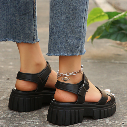 GIULIA | Chunky Dames Sandalen met Verstelbare Bandjes - Zomers, Stevig & Modieus