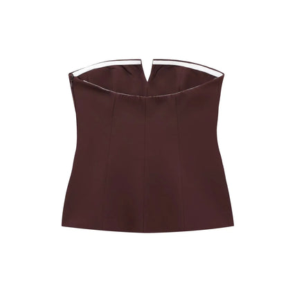 MILA | Luxe Strapless Dames Top Met V-Hals En Antislip Detail – Elegant, Comfortabel & Blijft Perfect Zitten