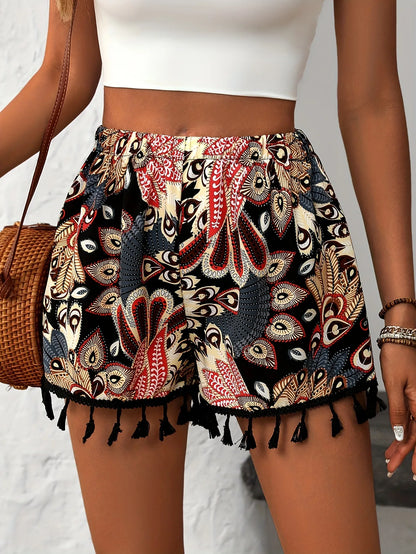 ZARA | Luchtig Dames Zomerbroekje met Boho Print en Kwastjes - Zomers, Stijlvol & Comfortabel