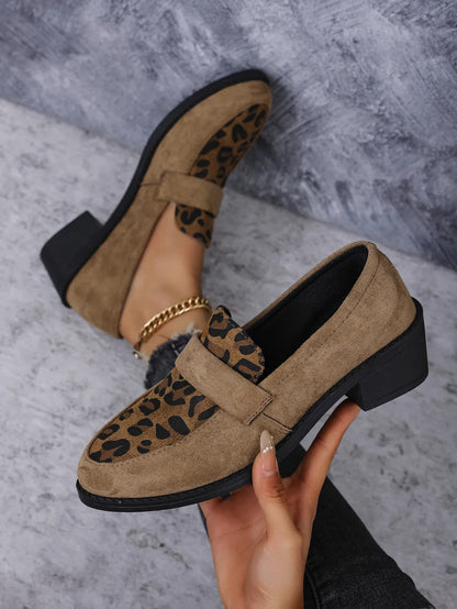 ARIA | Dames Luipaard Loafers Met Hak – Trendy, Comfortabel & Verfijnd