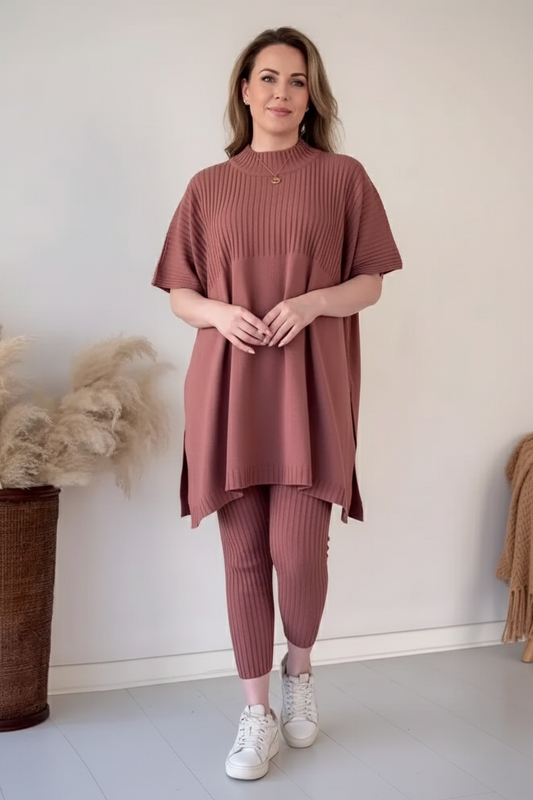 Dames Gebreide Lounge Set – Warm, Comfortabel & Perfect Voor Herfst & Winter