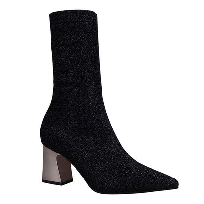 JODI | Chique Glitter Enkel Hakken Voor Dames - Luxe, Feestelijk & Comfortabel