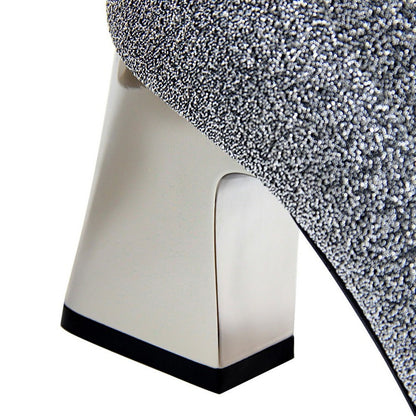 JODI | Chique Glitter Enkel Hakken Voor Dames - Luxe, Feestelijk & Comfortabel