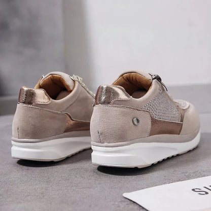 ASHLEY | Stevige & Comfortabele Dames Sneakers Met Rits - Stevig, Sportief & Stijlvol