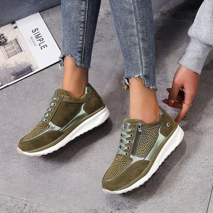 ASHLEY | Stevige & Comfortabele Dames Sneakers Met Rits - Stevig, Sportief & Stijlvol