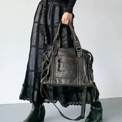 JEOARA | Leren Vintage Draagtas voor Dames – Elegant, Functioneel & Tijdloos