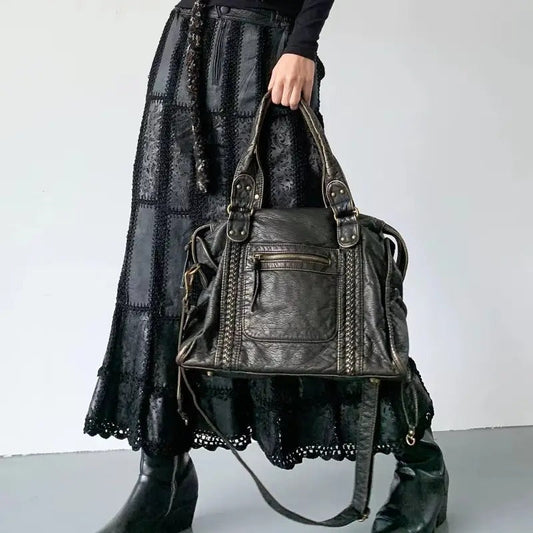 JEOARA | Leren Vintage Draagtas voor Dames – Elegant, Functioneel & Tijdloos