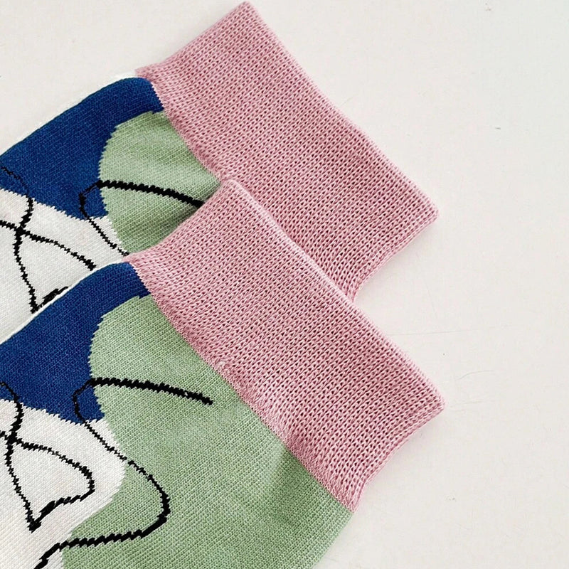 Casual Abstract Sokken – Kleurrijk, Artistiek & Comfortabel Katoen