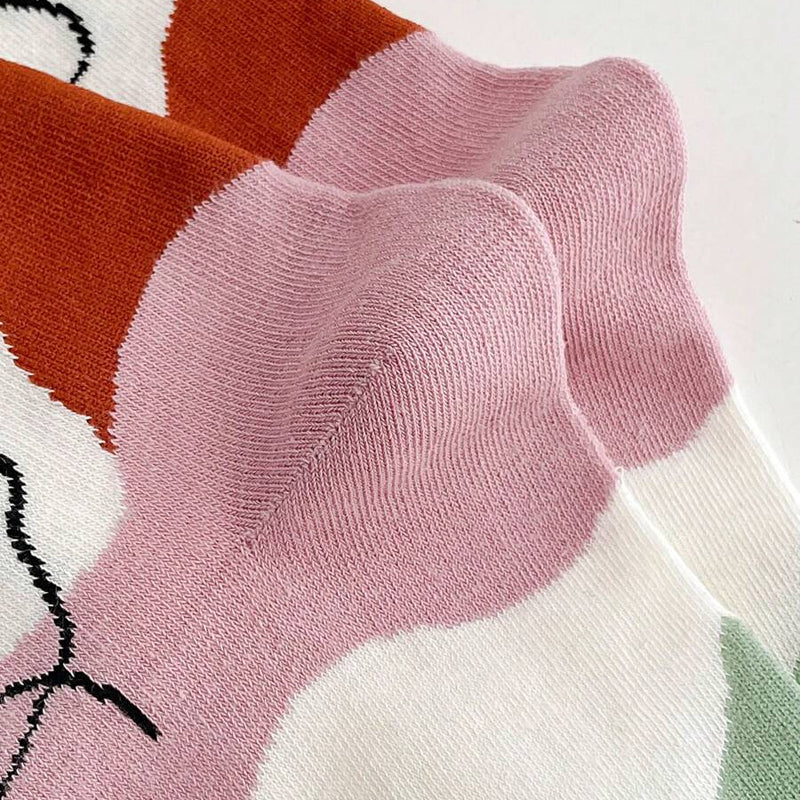 Casual Abstract Sokken – Kleurrijk, Artistiek & Comfortabel Katoen