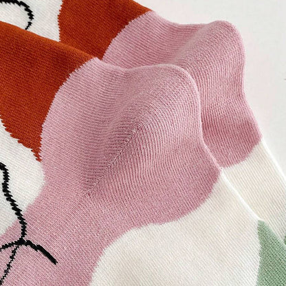 Casual Abstract Sokken – Kleurrijk, Artistiek & Comfortabel Katoen
