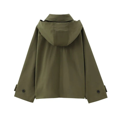 OLIVIA | Stijlvolle Dames Trench Coat Met Afneembare Capuchon – Functioneel, Elegant & Ideaal Voor Onvoorspelbaar Weer
