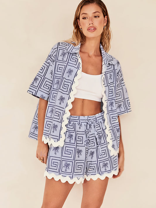 HELIA | Dames Zomerset - Tropisch Met Grafisch Accent