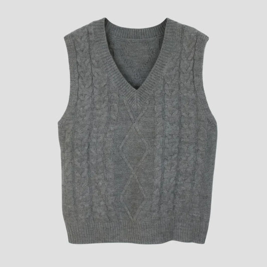 Mouwloze Gebreide Damestrui – Klassiek, Warm & Perfect Voor Layering