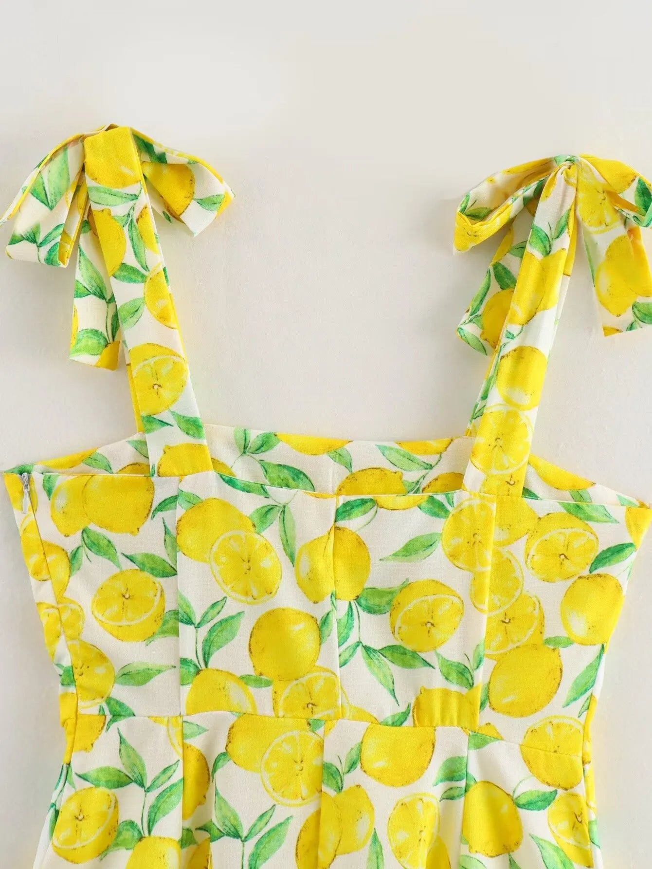LEMONA | Zomerse Jurk Met Citroenen Print - Luchtig, Fris & Elegant