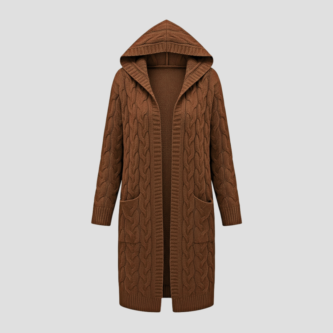 Kabel Gebreide Lange Cardigan Voor Dames | warm, zacht en stijlvol voor koude dagen