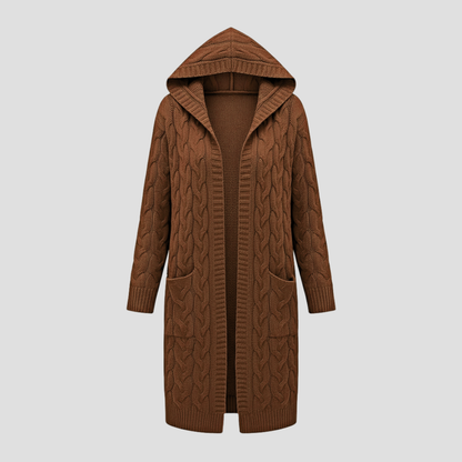 Kabel Gebreide Lange Cardigan Voor Dames | warm, zacht en stijlvol voor koude dagen