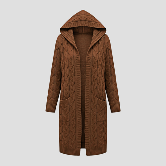 Kabel Gebreide Lange Cardigan Voor Dames | warm, zacht en stijlvol voor koude dagen