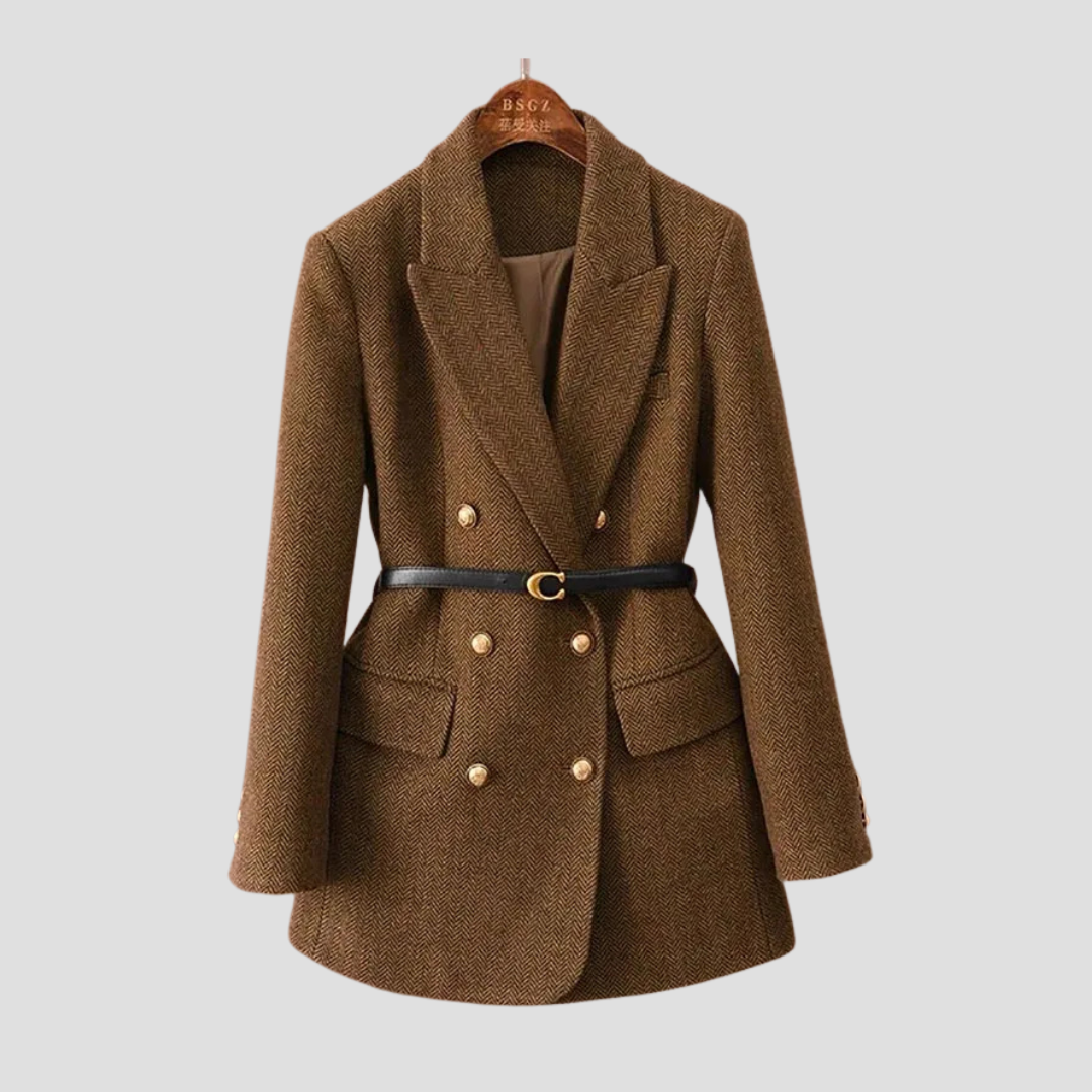 Blazer Jasje – Tijdloze Klasse In Luxe Herringbone Weving