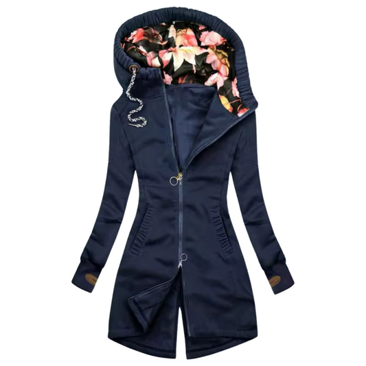 Lang Vest Dames Met Bloemen Print | Elegant, Warm & Verfijnd