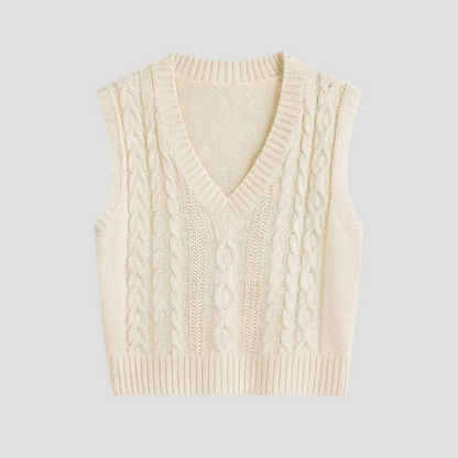 V-hals Mouwloze Pullover Voor Dames – De Chicste Layering Essential Voor Elke Outfit