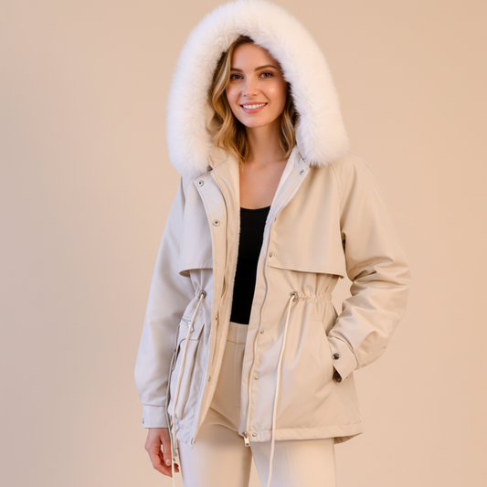 Luxe Dames Winterjas Met Capuchon En Ceintuur | Ultieme Warmte, Bescherming & Chic Silhouet