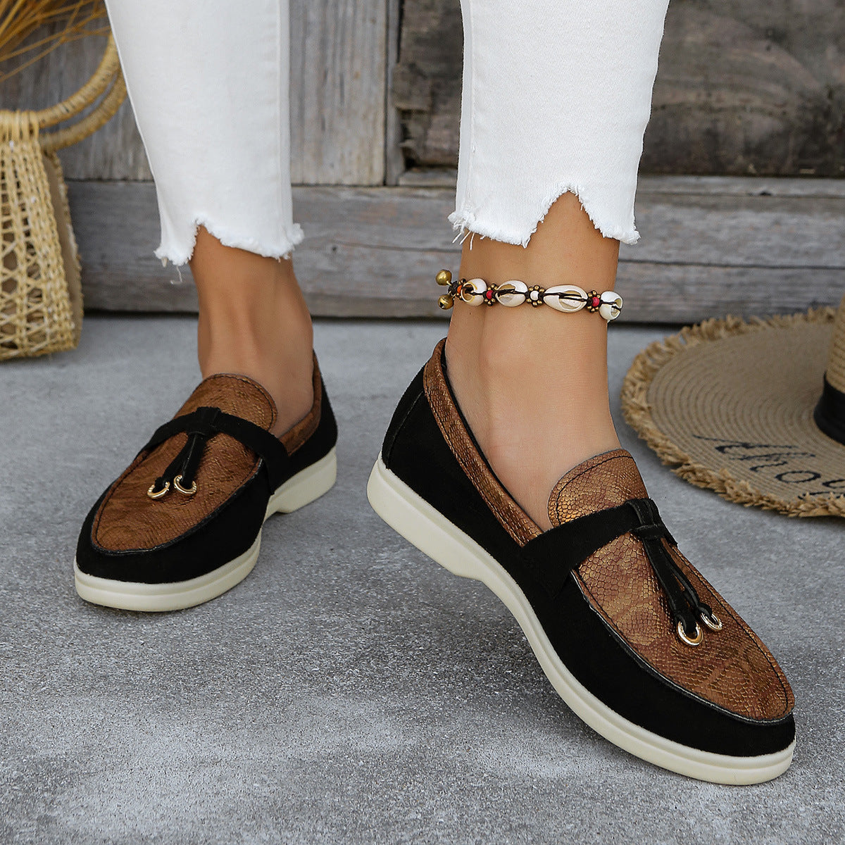 TESSA | Comfortabele Damesloafers – Uniek Design in Luipaard, Artistiek of Slangenprint