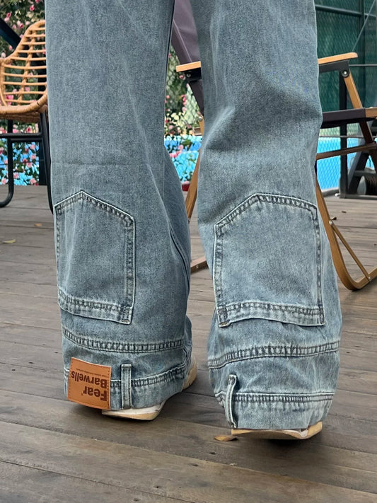 ALICE | Oversized Jeans Met Omgekeerd Design Voor Dames - Stijlvol & Modieus