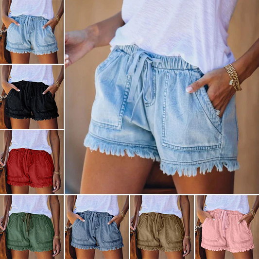 TESSA | Casual Zomer Short Voor Dames Met Rand Afwerking - Luchtig & Comfortabel