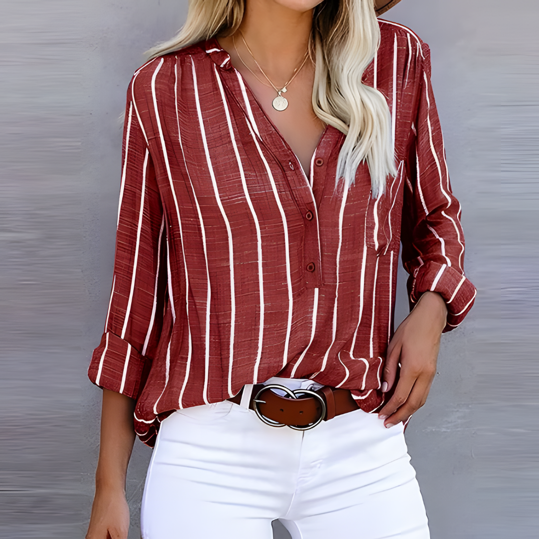 JANTIEN | Gestreepte Damesblouse – Relaxed, Stijlvol & Veelzijdig