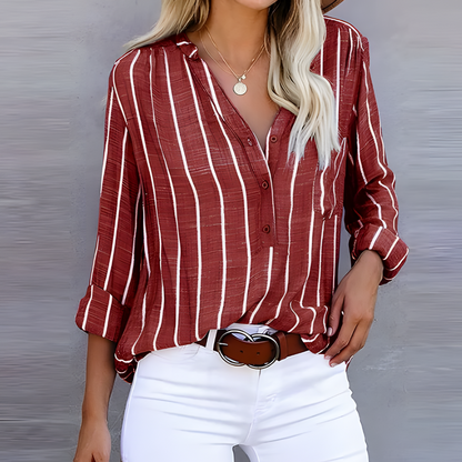 JANTIEN | Gestreepte Damesblouse – Relaxed, Stijlvol & Veelzijdig